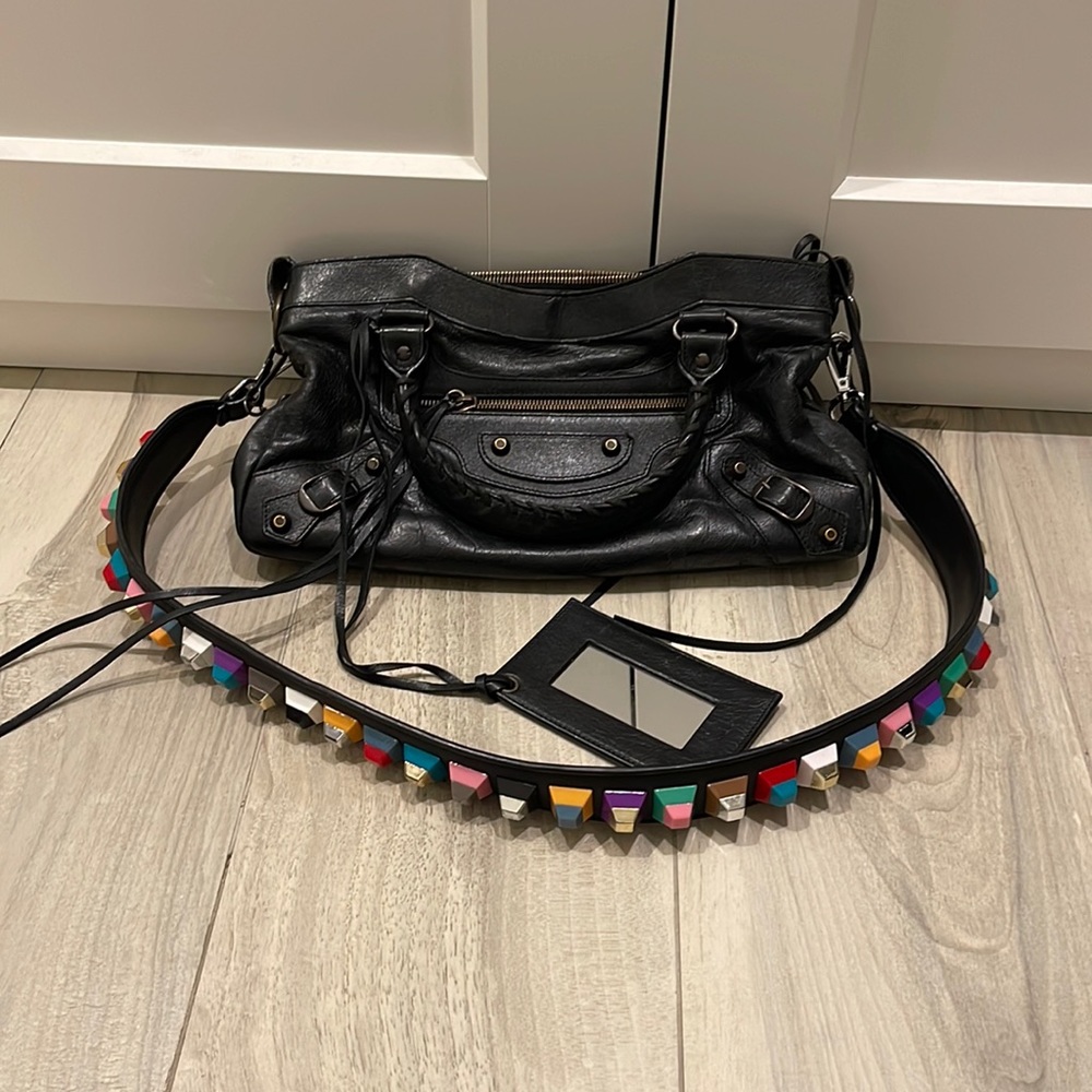 Balenciaga Motorcross Crossbody Bag Small with Removable Strap
